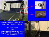 Extreme Metal Products, LLC - Mid-Size Ranger Windshield & Cab Back Combo 