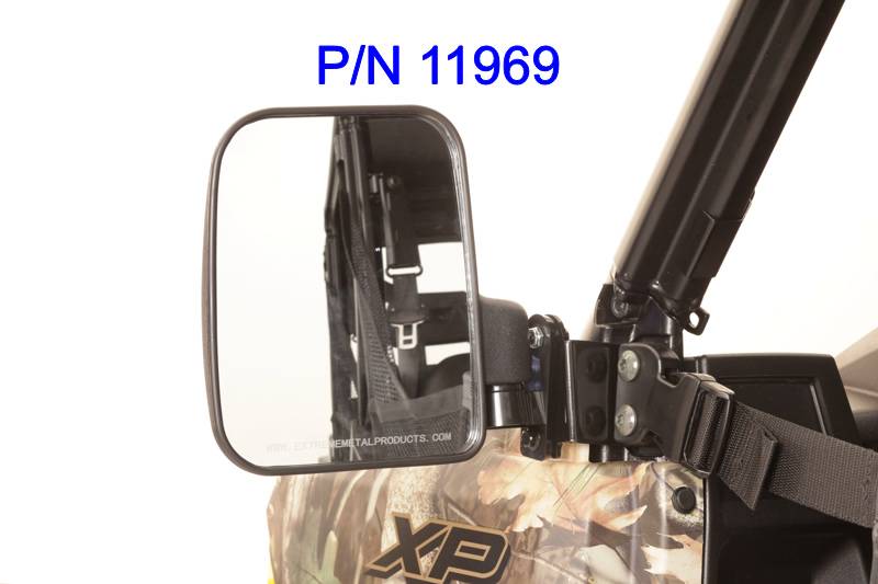 2015-18 Mid-Size Polaris Ranger and Ranger XP1000 Panoramic Mirror for Pro-Fit cage with Mirror Tab pictured 