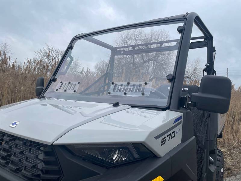 2015-23 Mid-Size/2-Seat Polaris Ranger Hard Coated Windshield with Slide  Vents