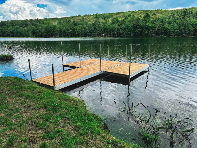 EASY DIY Aluminum Dock Section Kit, 8’ long x 4’ wide