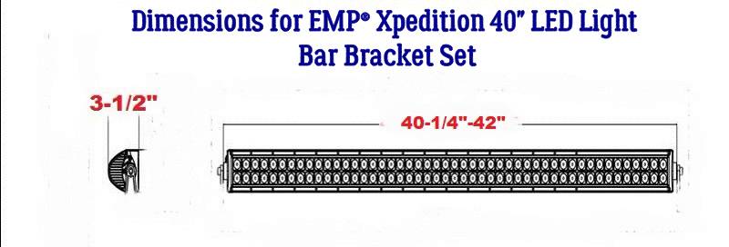 Polaris - XPEDITION - Extreme Metal Products, LLC - Polaris XPedition ADV 40" LED Light Bar Bracket Set