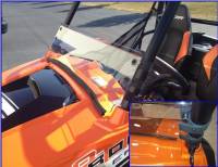Extreme Metal Products, LLC - RZR Half Windshield / Wind Deflector (Hard Coated-both sides)