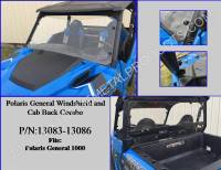 Extreme Metal Products, LLC - Polaris General Windshield & Cab Back Combo 
