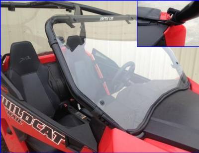 Extreme Metal Products, LLC - Wildcat Trail (50" Wide) and Wildcat Sport Hard Coated Polycarbonate Full Windshield - Image 1