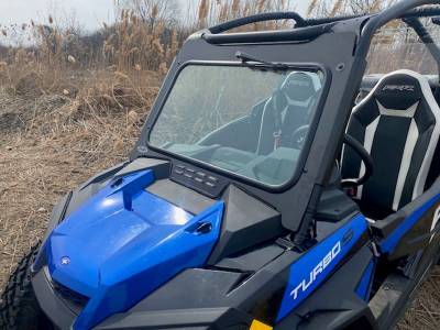 Extreme Metal Products, LLC - RZR Turbo S Laminated Glass Windshield with hand wiper - Image 1