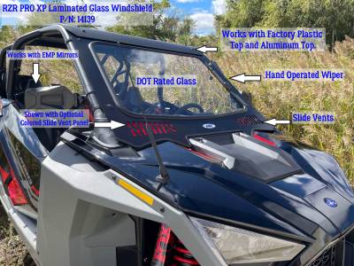 Extreme Metal Products, LLC - RZR PRO XP and Turbo R Laminated Glass Windshield - Image 1