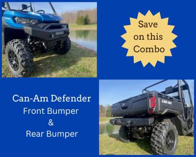 Extreme Metal Products, LLC - Can-Am Defender Rear Bumper and Defender Front Bumper and Brush Guard Combo - Image 1
