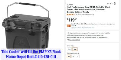 Extreme Metal Products, LLC - Can-Am X3 Storage Rack for Milwaukee Pack Out Boxes and High Performace Cooler