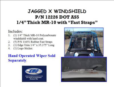 RZR XP H.O. Jagged X Edition Hard Coat Full Windshield