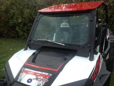 Extreme Metal Products, LLC - RZR XP1000 and 2015-21 RZR 900, 2016-18 RZR-S 1000 Laminated Safety Glass Windshield with Wiper - Image 1