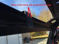 Extreme Metal Products, LLC - 2015-21 Mid-Size Polaris Ranger and Ranger XP1000 Panoramic Mirror (for Pro-Fit cage with Mirror Tab pictured) - Image 4