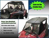 Parts & Accessories - Side by Sides - Extreme Metal Products, LLC - Honda Talon Windshield and Cab Back/Dust Stopper Combo Deal (Hard Coated on Both Sides) (Two Items in Combo)