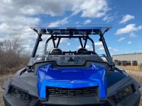 Polaris - RZR® Turbo S and Velocity Turbo S (these have a different cage than the standard RZR Turbo) - Extreme Metal Products, LLC - Turbo S Hard Coated Flip Up Windshield