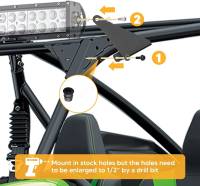 Extreme Metal Products, LLC - Kawasaki KRX DUAL COLOR 40" LED Light Bar Kit (Plug and Play) Green and White - Image 3