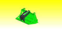 Extreme Metal Products, LLC - Snaggle-Tooth Rock Bucket for small John Deere Tractors (shown with optional add-on Grapple) - Image 1