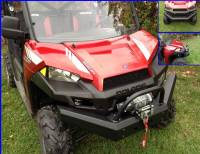 Extreme Metal Products, LLC - Ranger XP900, Full Size Ranger 570, Ranger XP1000 Front Bumper / Brush Guard with Winch Mount - Image 3