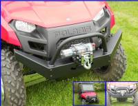 Extreme Metal Products, LLC - Mid-Size Ranger Extreme Front Bumper / Brush Guard with Winch Mount - Image 3